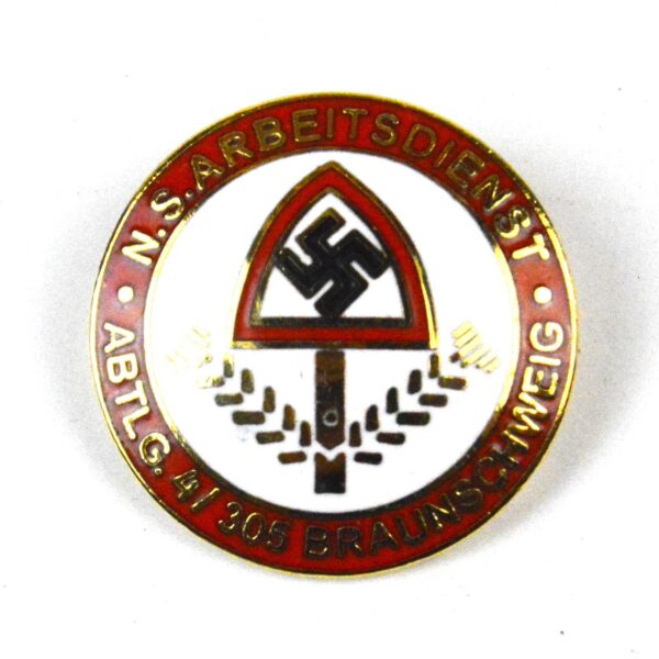 Reproduction German Third Reich NS Arbeitsdienst Braunschweig Badge