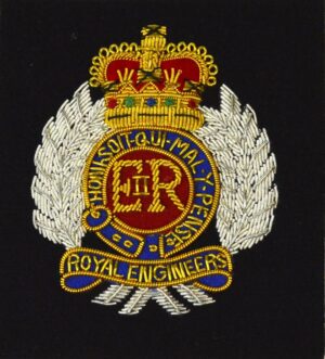 Royal Engineers Bullion Embroidered Blazer Badge, Elizabeth II (ERII)
