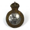 5th Dragoon Guards Bimetal Collar Badge, King's Crown, Original