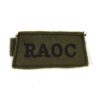 Royal Army Ordnance Corps (RAOC) Embroidered Black on Light Khaki
