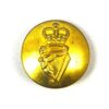 Irish Guards Tunic Button (23mm), Queen's Crown, Gilding Metal