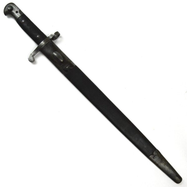 British Martini-Henry Pat 1887 Mk. III Bayonet w/ Steel Mounted Scabbard - Image 3