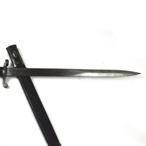 British Martini-Henry Pat 1887 Mk. III Bayonet w/ Steel Mounted Scabbard - Image 8