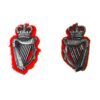 Pair of Royal Ulster Constabulary Queen's Crown Collar Badge