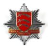 Essex County Fire Brigade Cap Badge, Enamel and Chrome