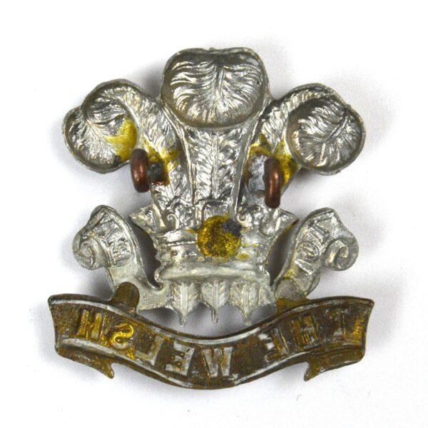 The Welsh Regiment WW1 Pattern Cap Badge, Original - Image 2