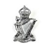 Royal Ulster Rifles Chrome Cap Badge, King's Crown Restrike