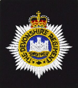 Devonshire Regiment Embroidered Blazer Badge