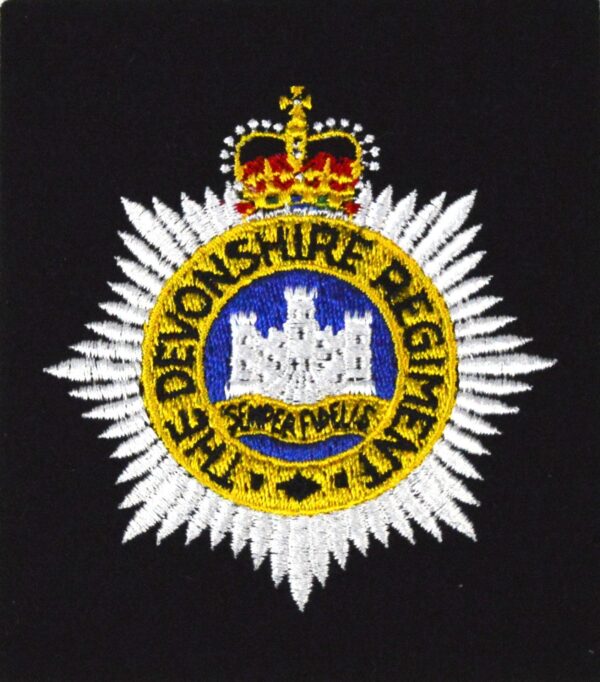 Devonshire Regiment Embroidered Blazer Badge