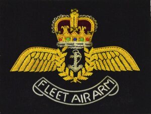 Royal Navy Fleet Air Arm Embroidered Blazer Badge, Queen's Crown