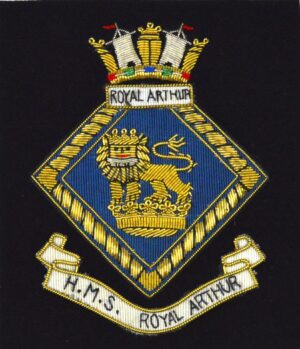 HMS Royal Arthur Embroidered Blazer Badge
