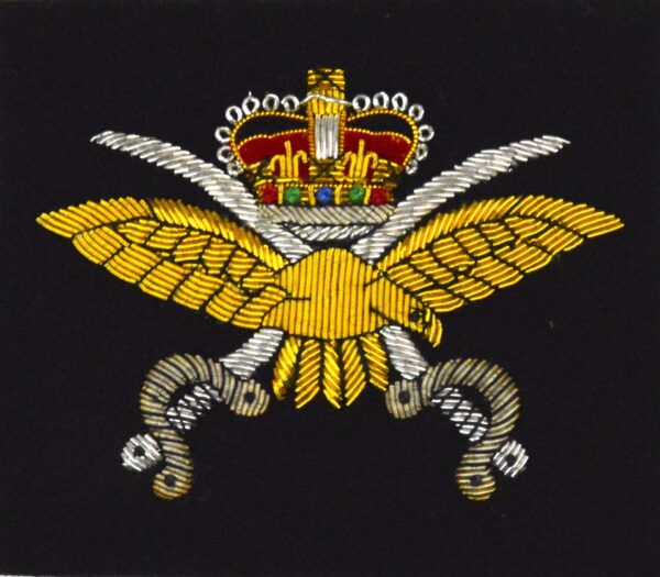 Royal Air Force Physical Training Instructor Embroidered Blazer Badge, Queen's Crown