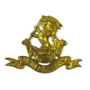 Duke of Wellington's Regiment (The West Riding) Cap Badge, Gilding Metal Restrike