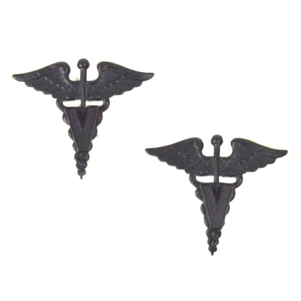 Pair of US Army Medical Service Veterinary Corps Officer's Collar Pins