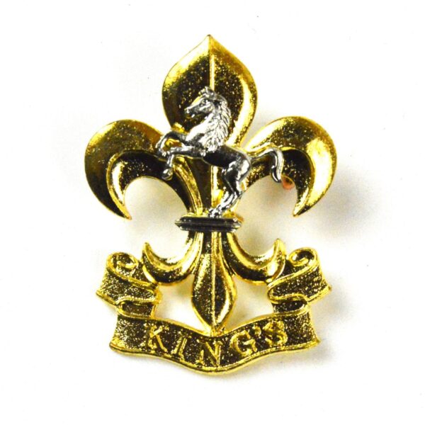 King's Regiment (Liverpool and Manchester) Bimetal Cap Badge