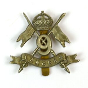 Original 9th Lancers Kings Crown Cap Badge