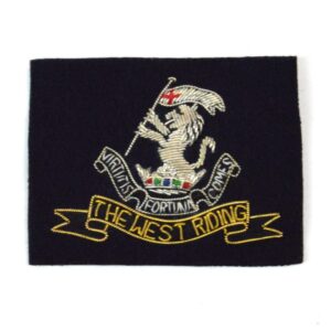 Duke of Wellington's Regiment (West Riding) Officer's Embroidered Beret Badge