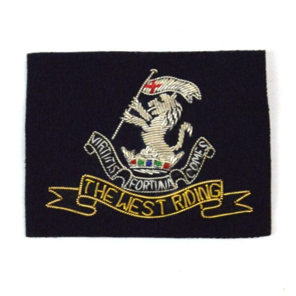 Duke of Wellington's Regiment (West Riding) Officer's Embroidered Beret Badge