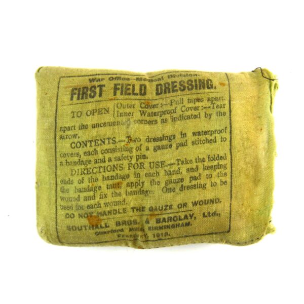 Original British First Field Dressing, Dated February 1918