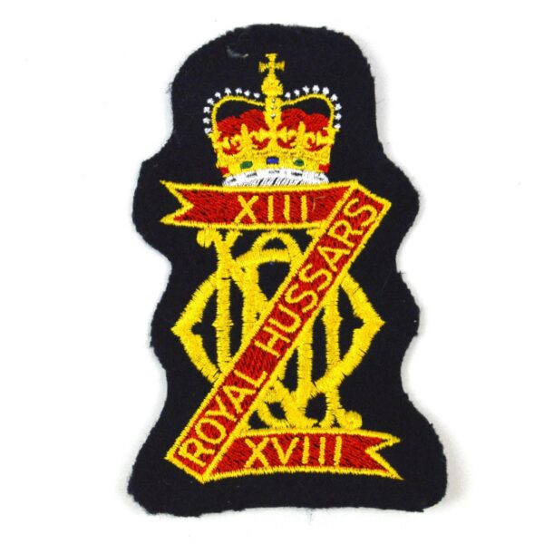 13th/18th Royal Hussars Embroidered Blazer Badge
