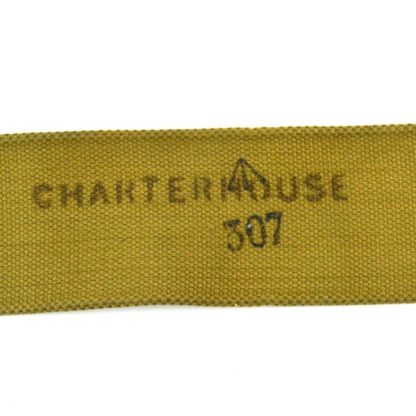 British 1908 Pattern Webbing Belt, Small, Marked Charterhouse 1919 - Image 3