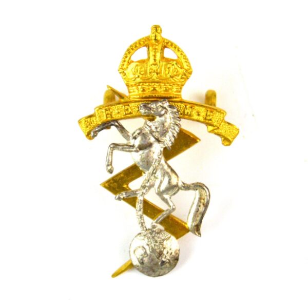 Royal Electrical and Mechanical Engineers Officer's Cap Badge, King's Crown Original