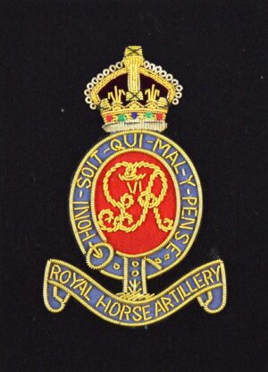 Royal Horse Artillery Embroidered Blazer Badge, GRVI