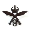 9th Gurkha Rifles Bronzed Cap Badge, King's Crown Restrike