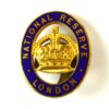 National Reserve London Gilt Lapel Badge