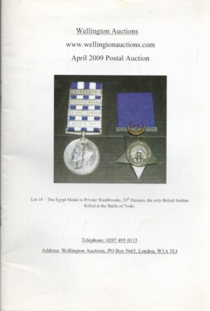 Wellington Auctions, April 2009 Postal Auction