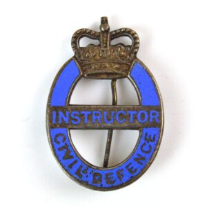 Civil Defence Instructor Brooch Badge
