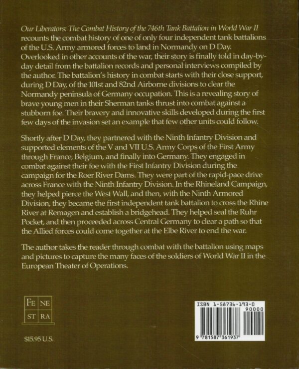 Our Liberators: The Combat History of the 746th Tank Battalion during World War II - Image 2