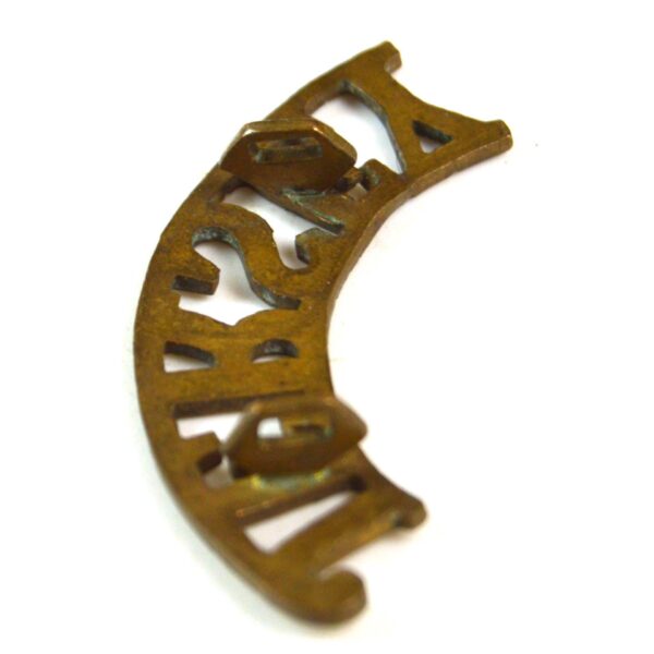 Royal Jersey Light Infantry Curved Brass Shoulder Title - Image 3