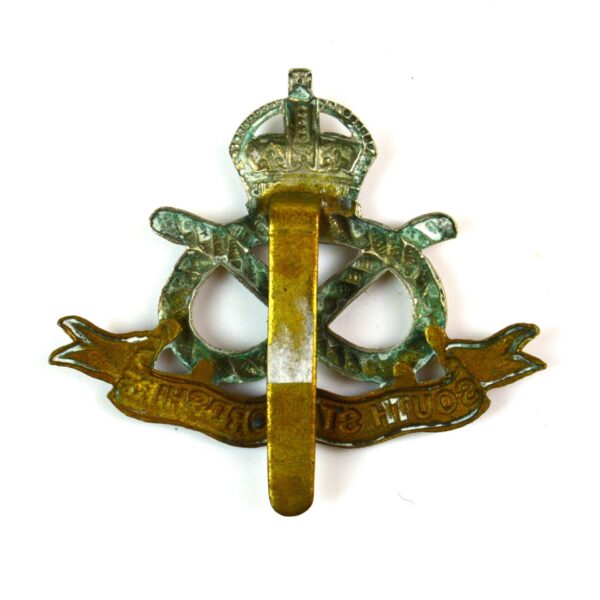 South Staffordshire Regiment Cap Badge, King's Crown, Original - Image 2