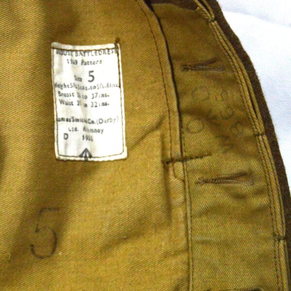 British 1949 Pattern 2nd Lt. REME Battledress Blouse, Size 5, Dated 1955 - Image 3