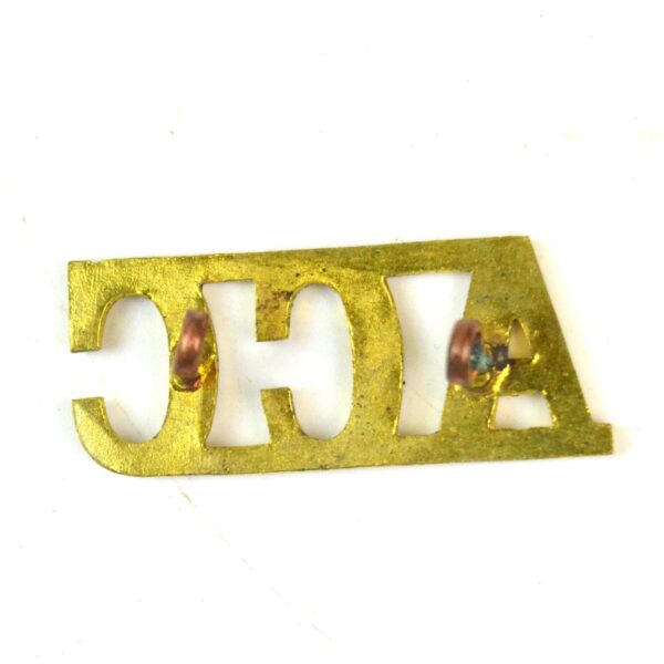 Army Catering Corps (ACC) (Top-Joined, Large Pattern) Brass Shoulder Title - Image 2