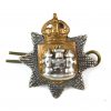 East Surrey Regiment Officer's Bimetal Collar Badge, King's Crown