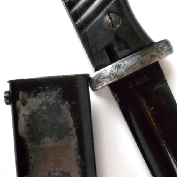 German Third Reich K98k Bayonet in Scabbard, J. Sch 1938 - Image 6