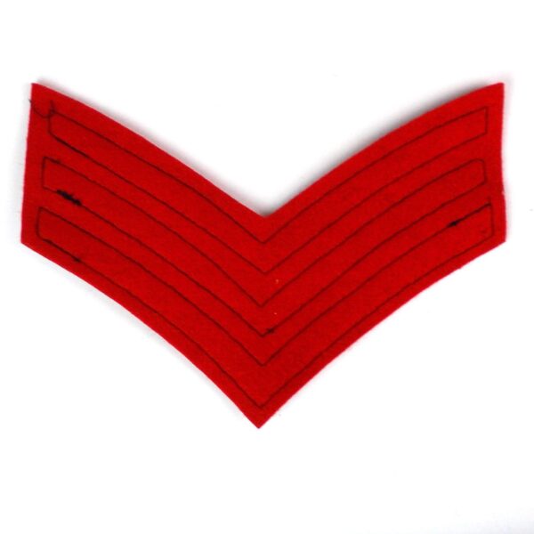 British Sergeants Greatcoat Chevron, Black on Red - Image 2