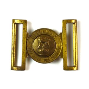 Royal Marines Interlocking Brass Belt Buckle, Queen's Crown