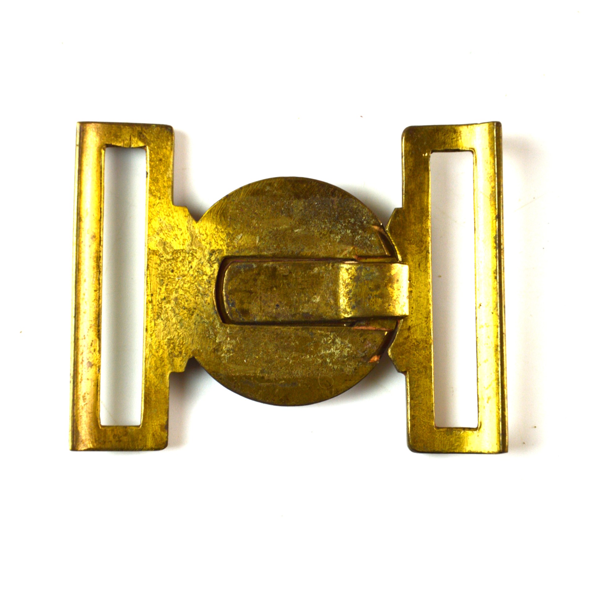 Royal Marines Interlocking Brass Belt Buckle, Queen's Crown - Image 2