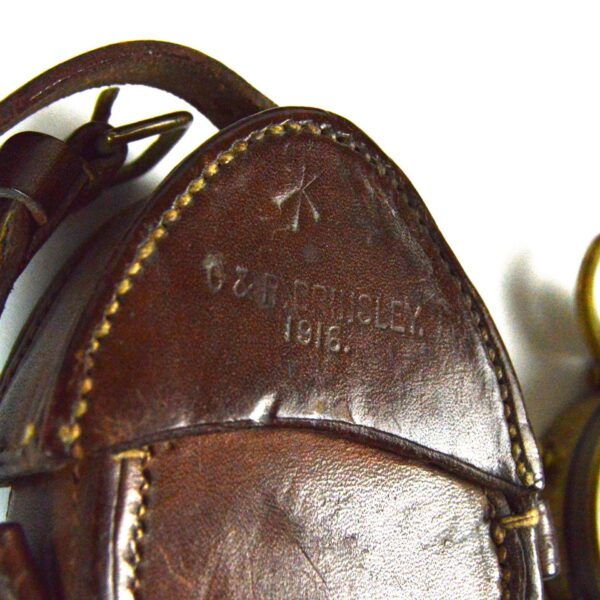 British WWI Prismatic Compass in Leather Case, Dated 1916 - Image 9