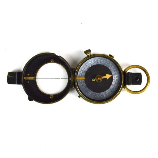 British WWI Prismatic Compass in Leather Case, Dated 1916 - Image 4
