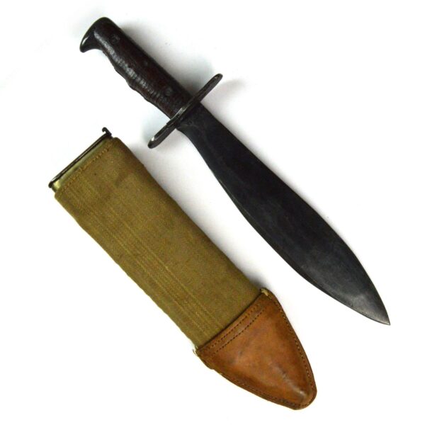 US Model 1917 Bolo Knife in Canvas Scabbard, Dated 1918