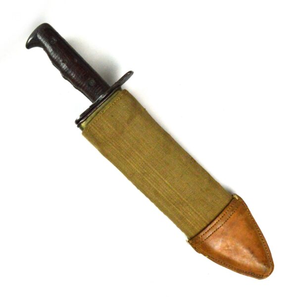 US Model 1917 Bolo Knife in Canvas Scabbard, Dated 1918 - Image 3