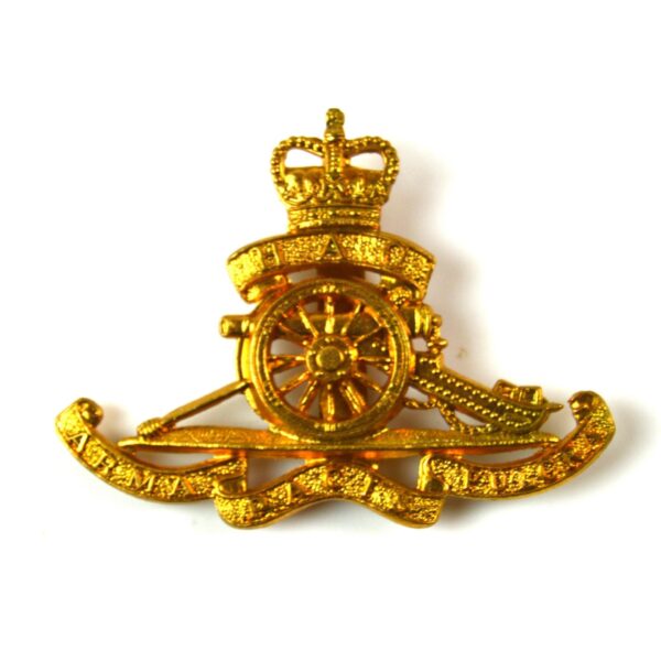 Honourable Artillery Company (HAC) Artillery Queen's Crown (Non-Moving Wheel Type) Cap Badge
