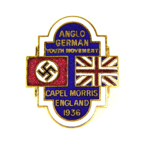 Reproduction Anglo-German Youth Movement, Capel Morris England 1936 Badge