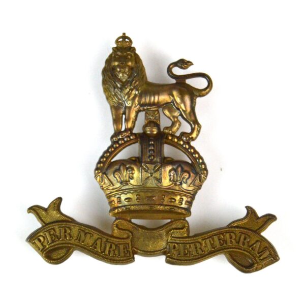 Royal Marines King's Crown Valise Badge, Original