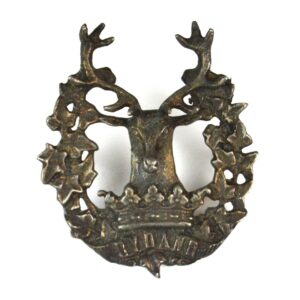 Gordon Highlanders Silver Plate Glengarry Badge, Restrike