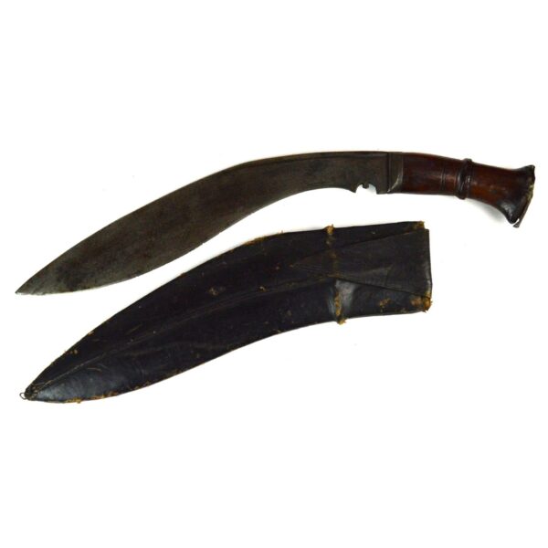 Kukri Knife with Wood Handle and Scabbard - Image 4